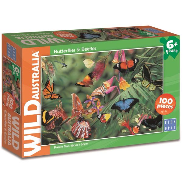 Blue Opal - Wild Australia Butterflies & Beetles 100 pieces