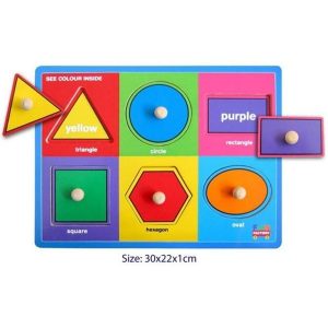 Fun Factory Wooden Puzzle with Knobs- Shapes