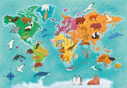 The Map of Animals 180 piece Exploration & Fossil Toys